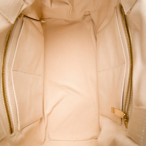 Oscar de la Renta Floral Macramé Print Canvas Tote - Picture 7 of 8